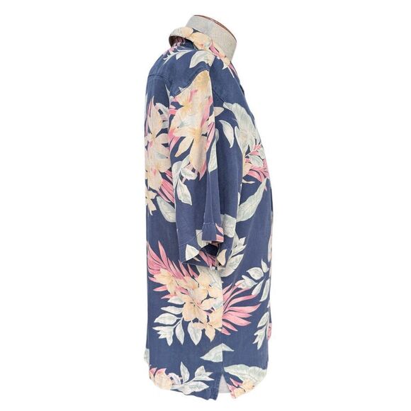 Honolulu Lulu 100% Silk Party Hawaiian Shirt Sz. M Short Sleeve Tropical - Picture 7 of 10